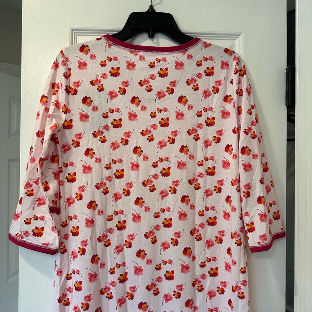 Garnet Hill Asian Wrap nightgown 100% cotton organic size xs NWT - Picture 9 of 10